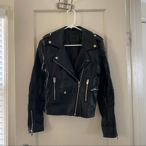 BlankNYC Black Leather Moto Jacket size XS